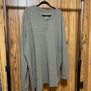 Men's Green Henley Shirt 3xlt